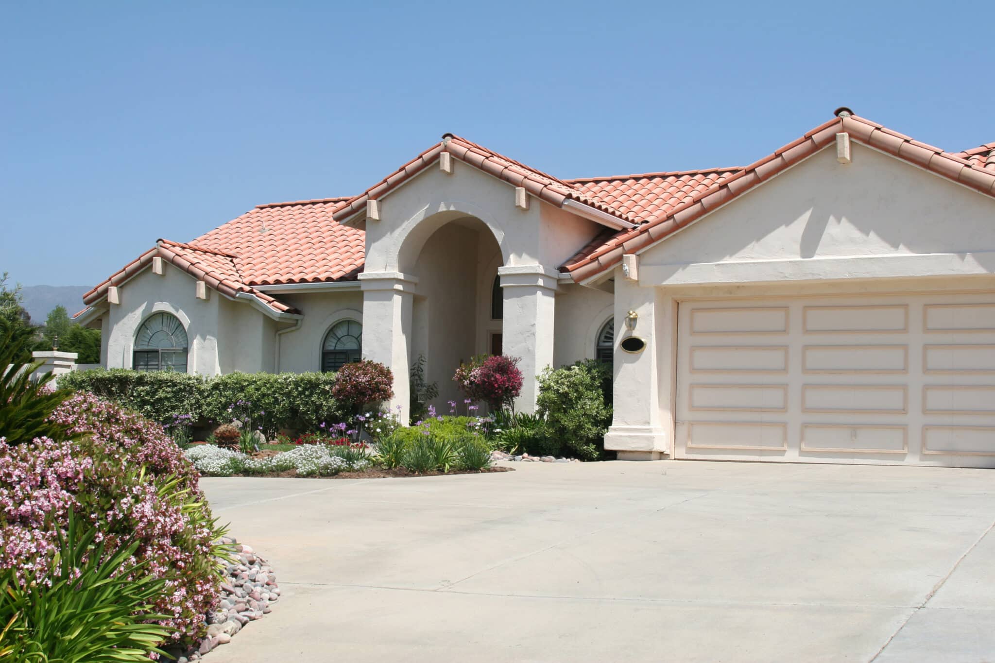 New red clay tile roof installation