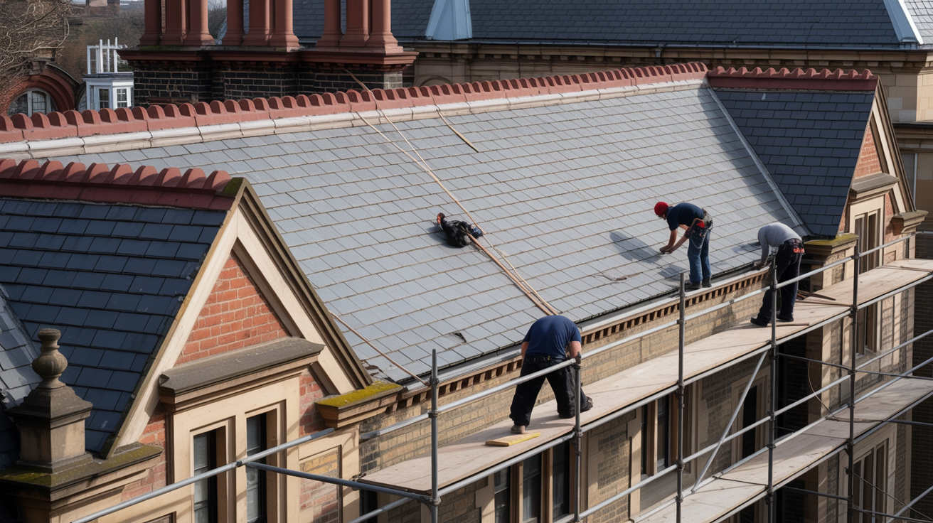 Period property roof repair work