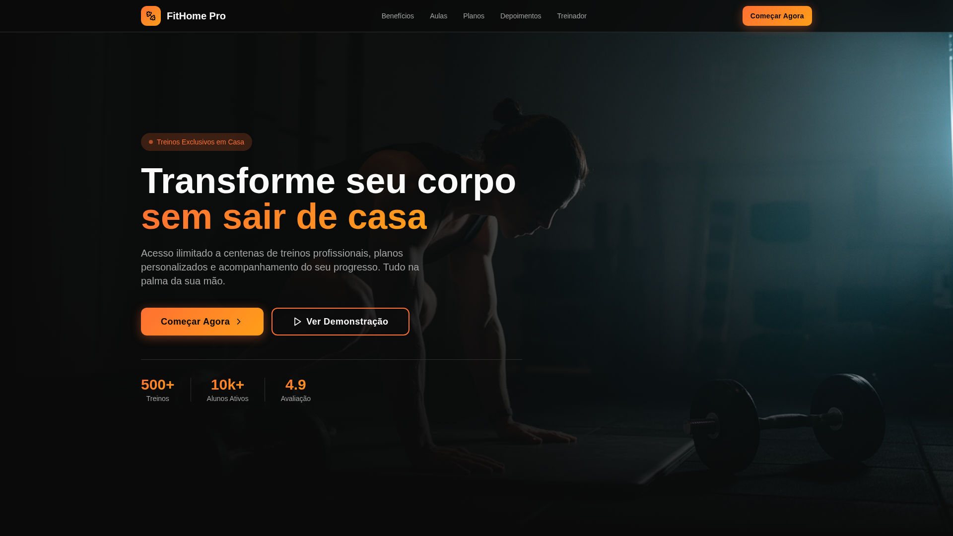 Fitness & Treinos em Casa