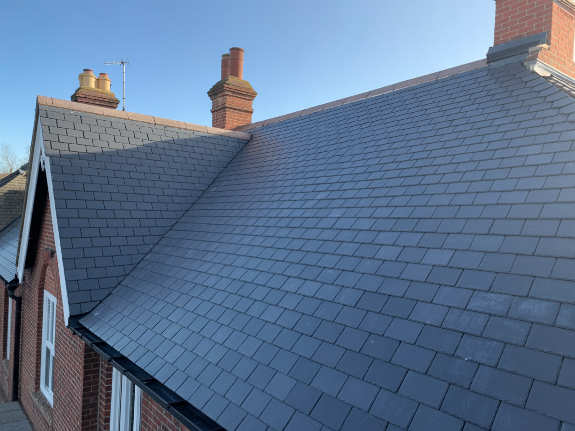 New slate roof on Kent-style Victorian property