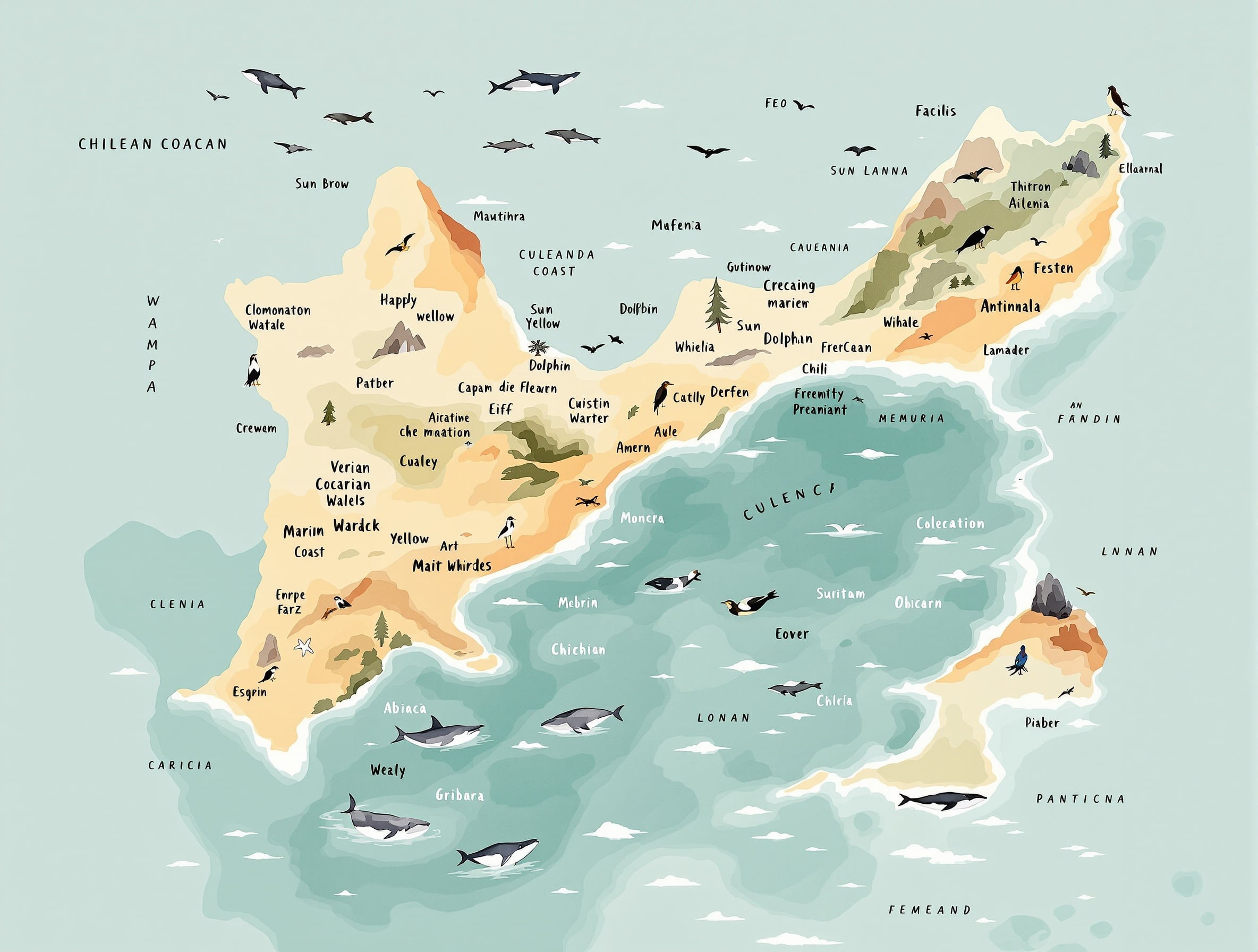 Mapa Costa Chilena