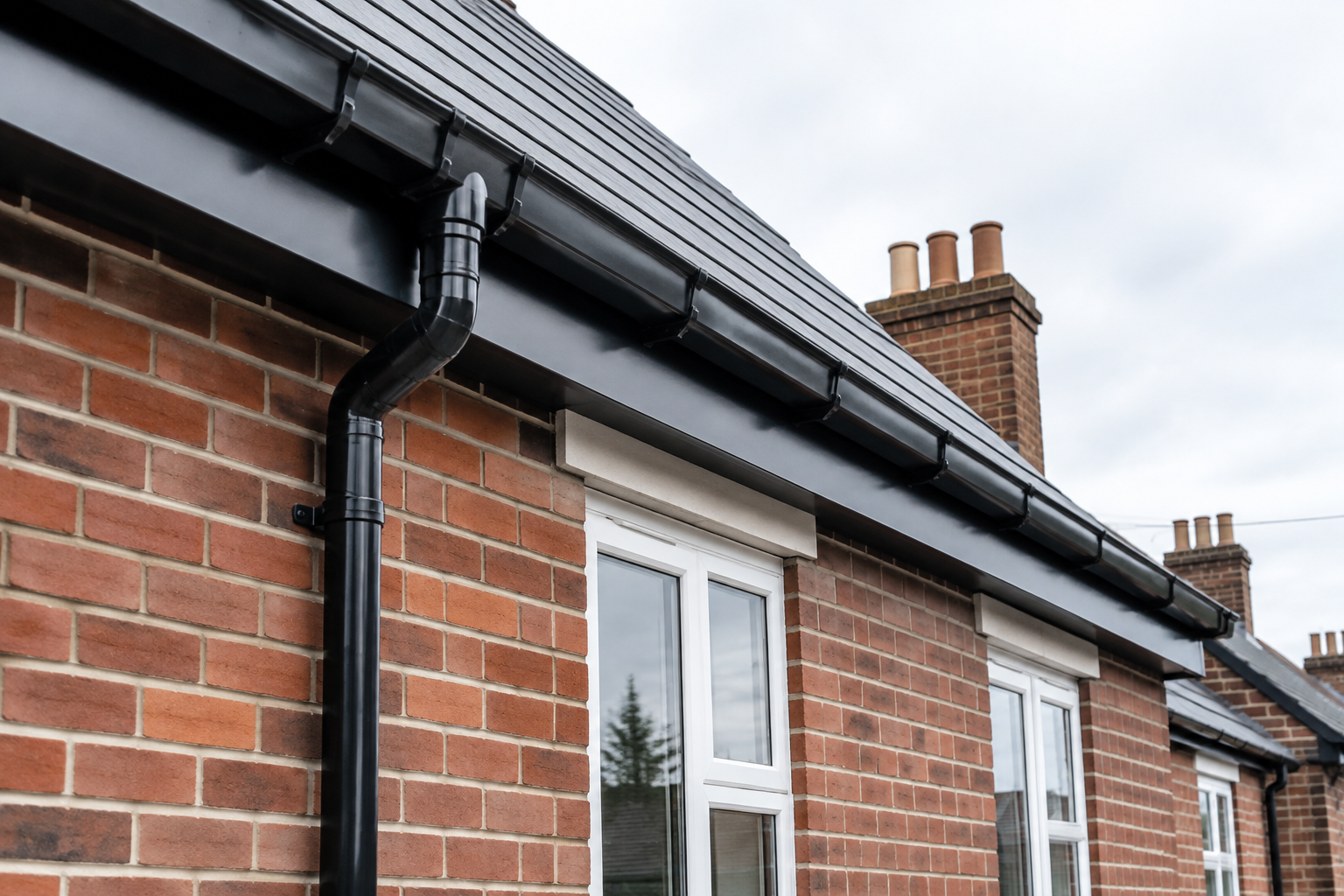 Gutter Replacement – example work on a UK property, photo 2